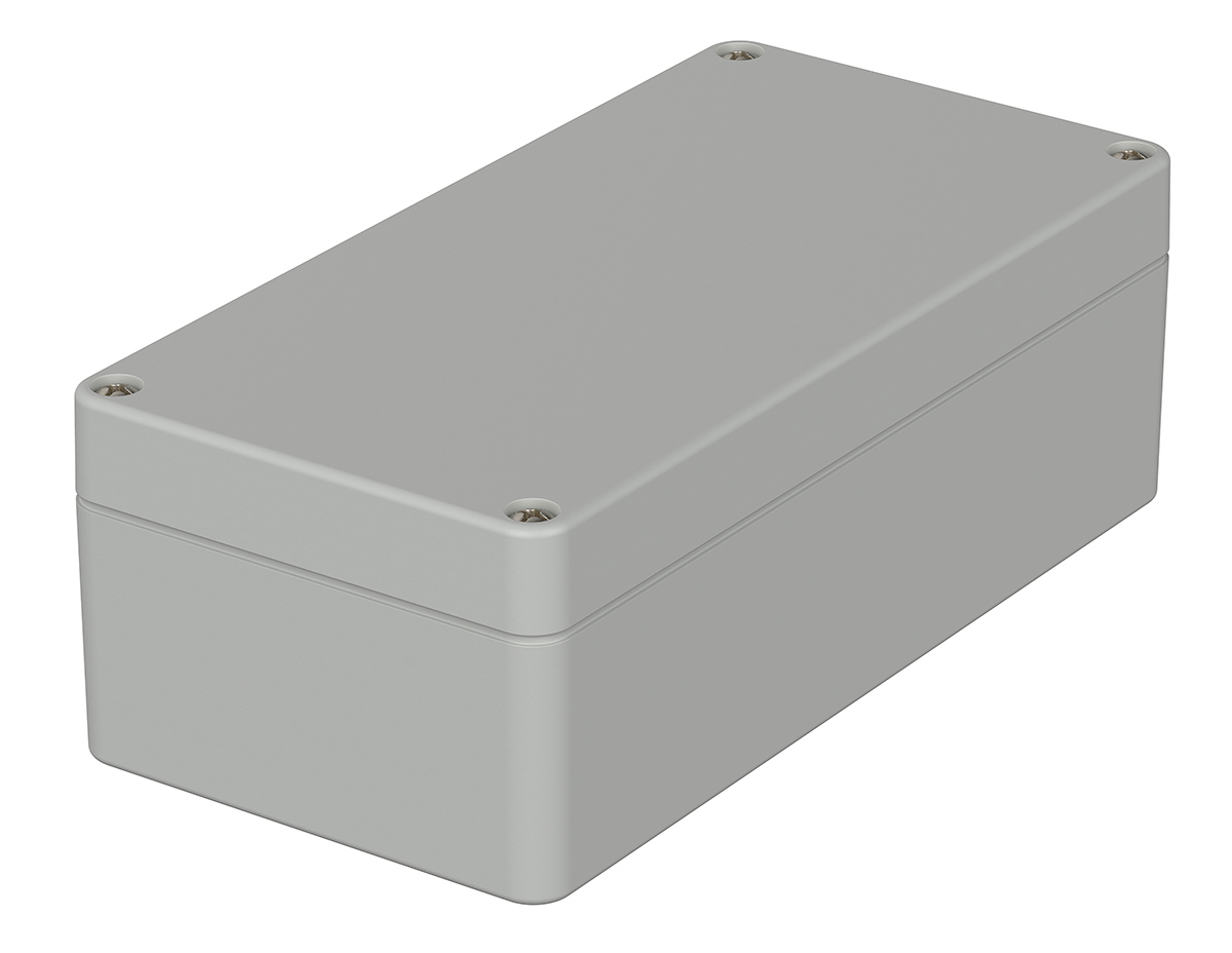 Bopla Euromas Series Light Grey Polycarbonate V0 Enclosure, IP66, IK07, Light Grey Lid, 160 x 80 x 55mm