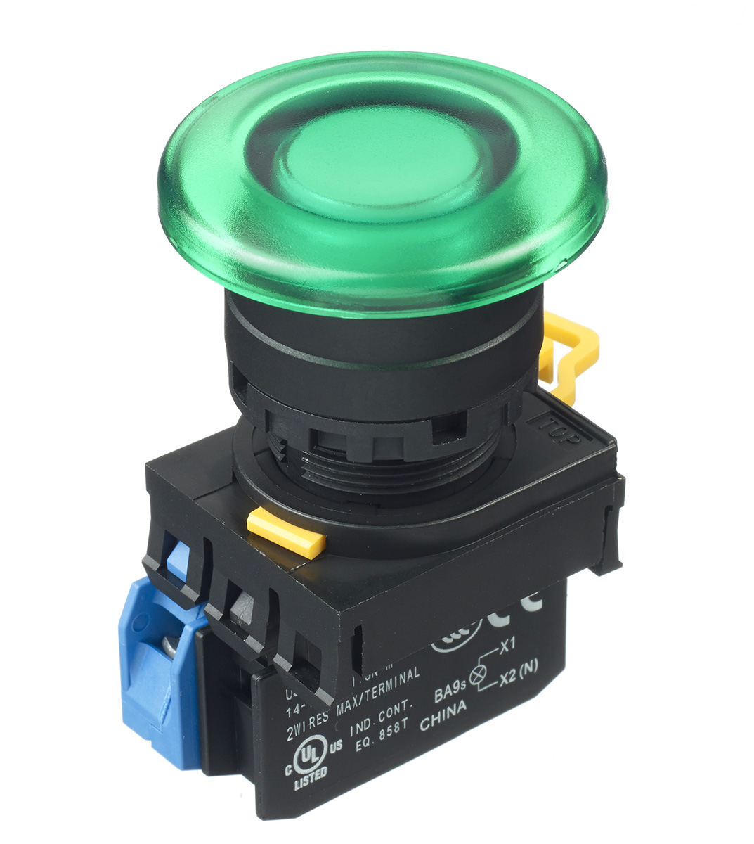 Idec YW Series Illuminated Push Button Complete Unit, Panel Mount, 22mm Cutout, SPST, IP65