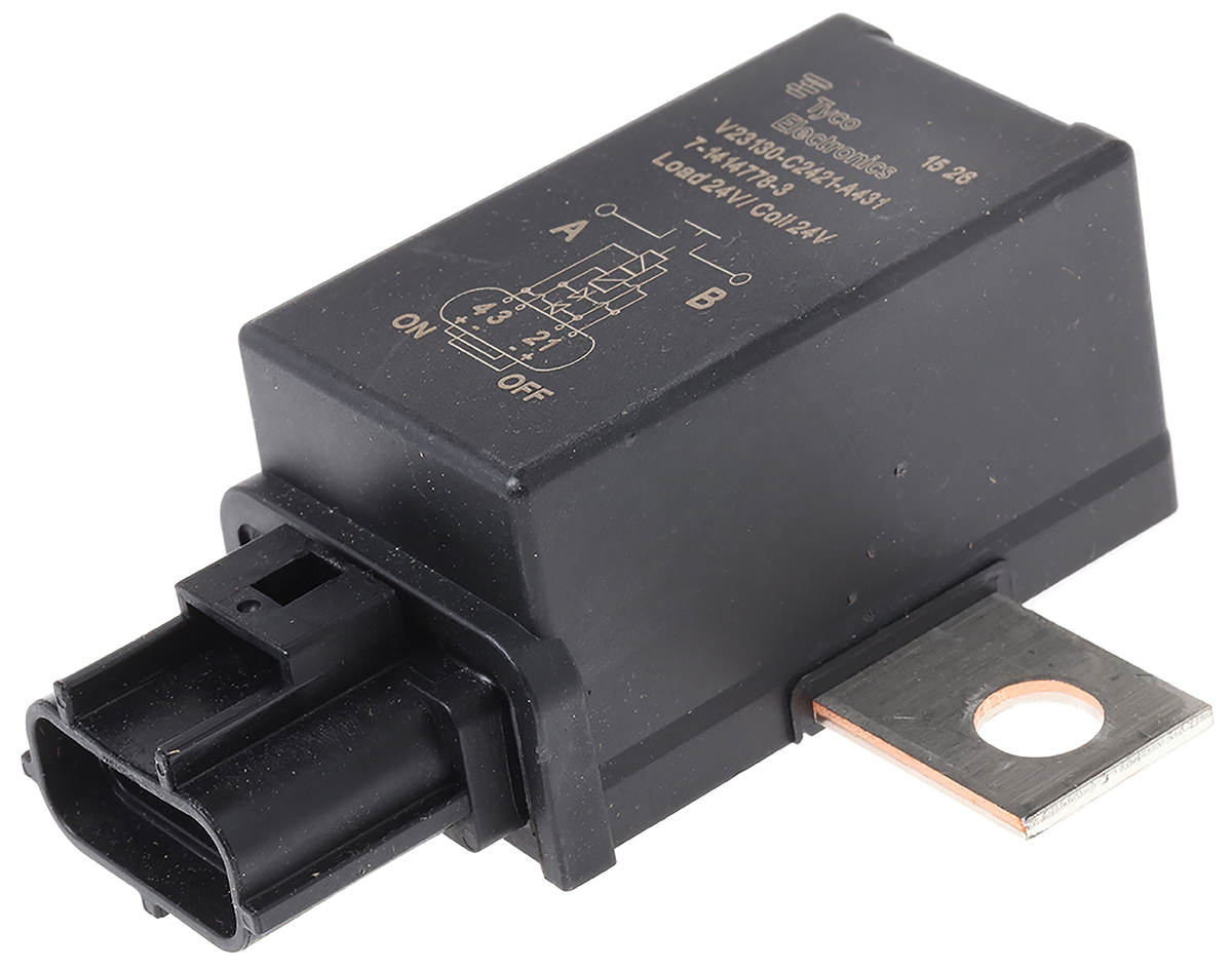 TE Connectivity Flange Mount Automotive Relay, 24V dc Coil Voltage, 1500A Switching Current, SPST