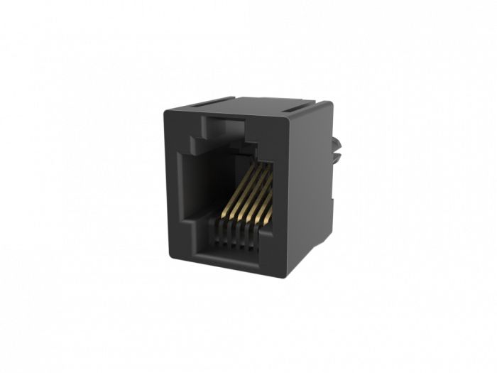 Amphenol Communications Solutions RJE08 Series Female Ethernet Connector, Through Hole, Cat3 1x1 Port 1 -Way