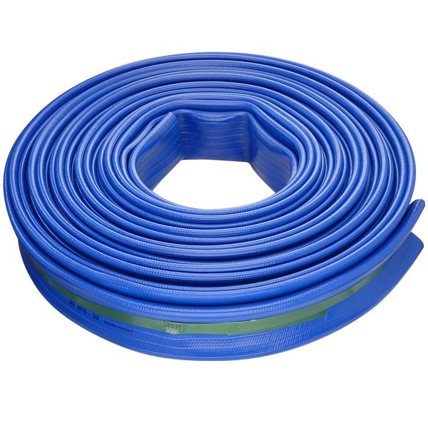 TRICOFLEX TRICOFLAT PVC, Hose Pipe, 50mm ID, 54.4mm OD, Blue, 25m