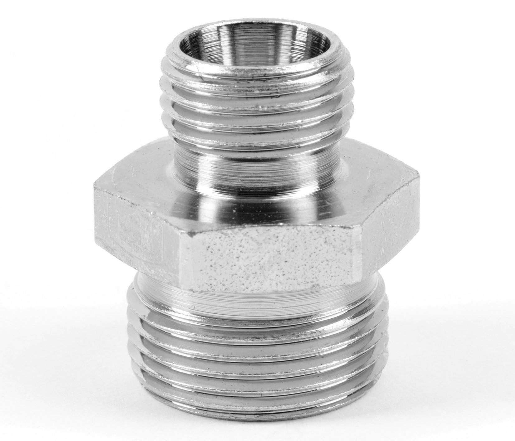 Parker Straight Tube to Tube Reducer Male 24° DIN Cone to Male 24° DIN Cone, GR15/12LCFX