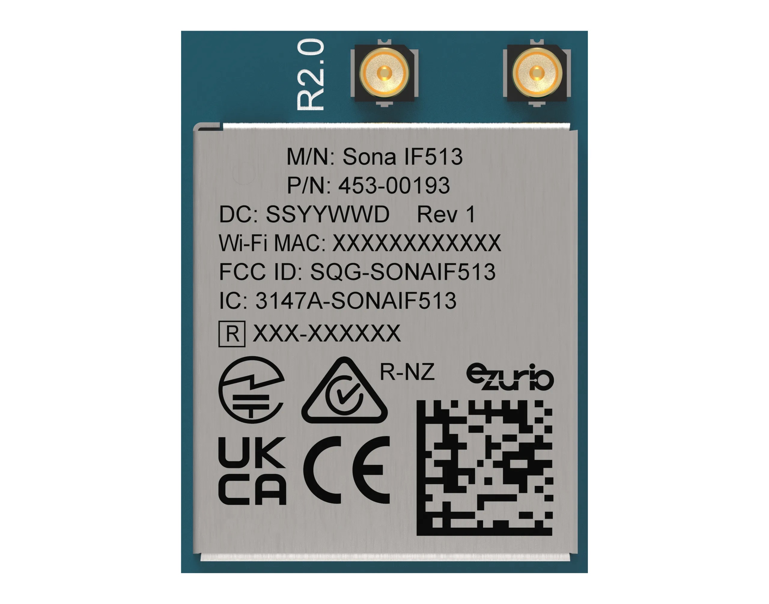 Ezurio 453-00193C 2.2V WiFi Module PCM, SDIO, UART