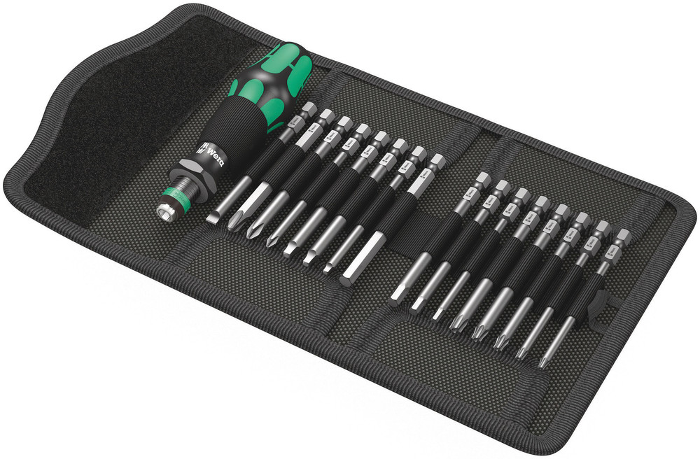 Wera 17 Pieces, Hexagon, Phillips, Slotted, Square