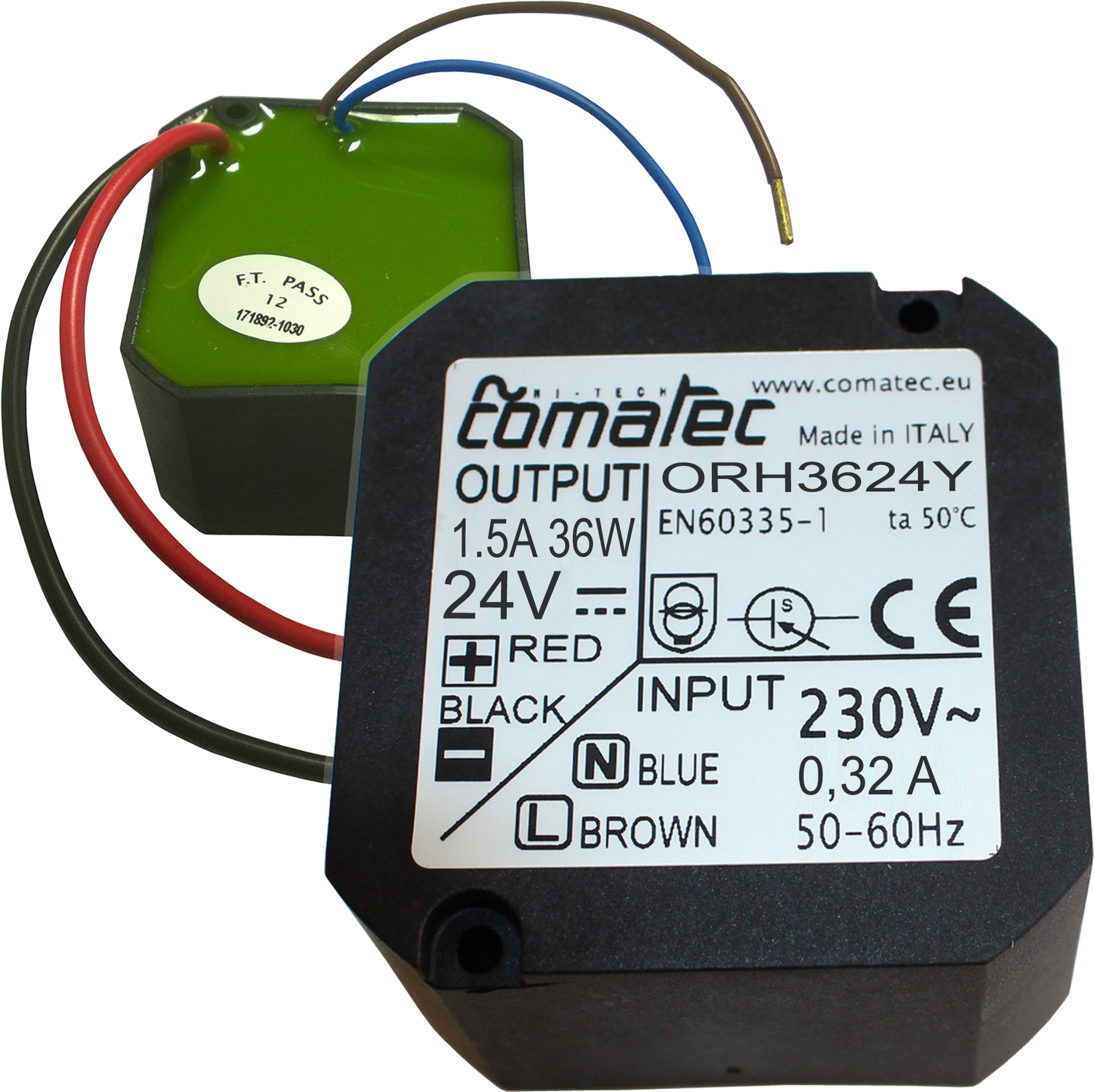 Comatec Power Supply, ORH 36 24 Y, 24V dc, 1.5A, 36W, 230V ac Input Voltage