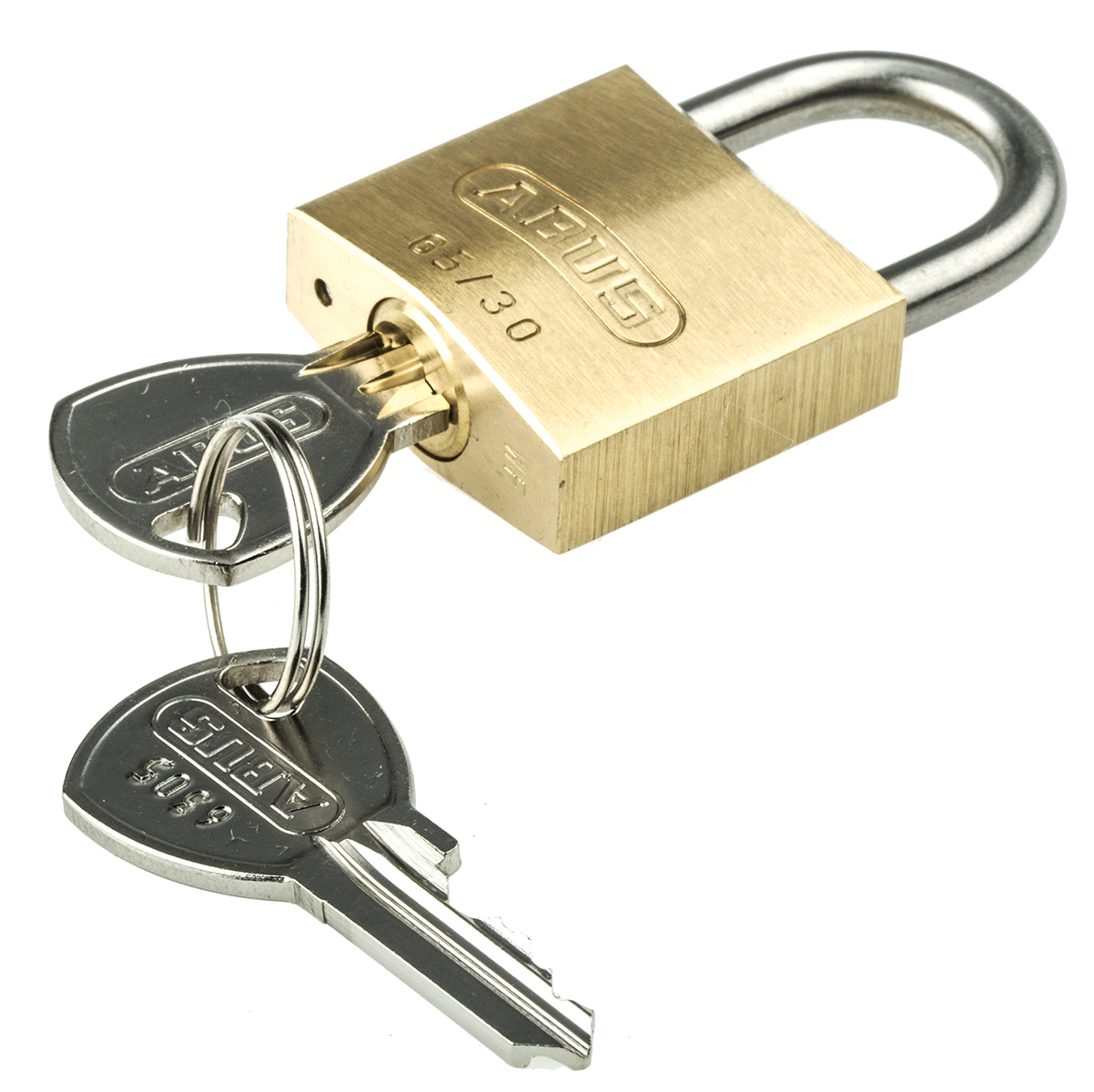 ABUS Key Weatherproof Brass, Stainless Steel Weatherproof Padlock, Keyed Alike, 5mm Shackle, 30mm Body