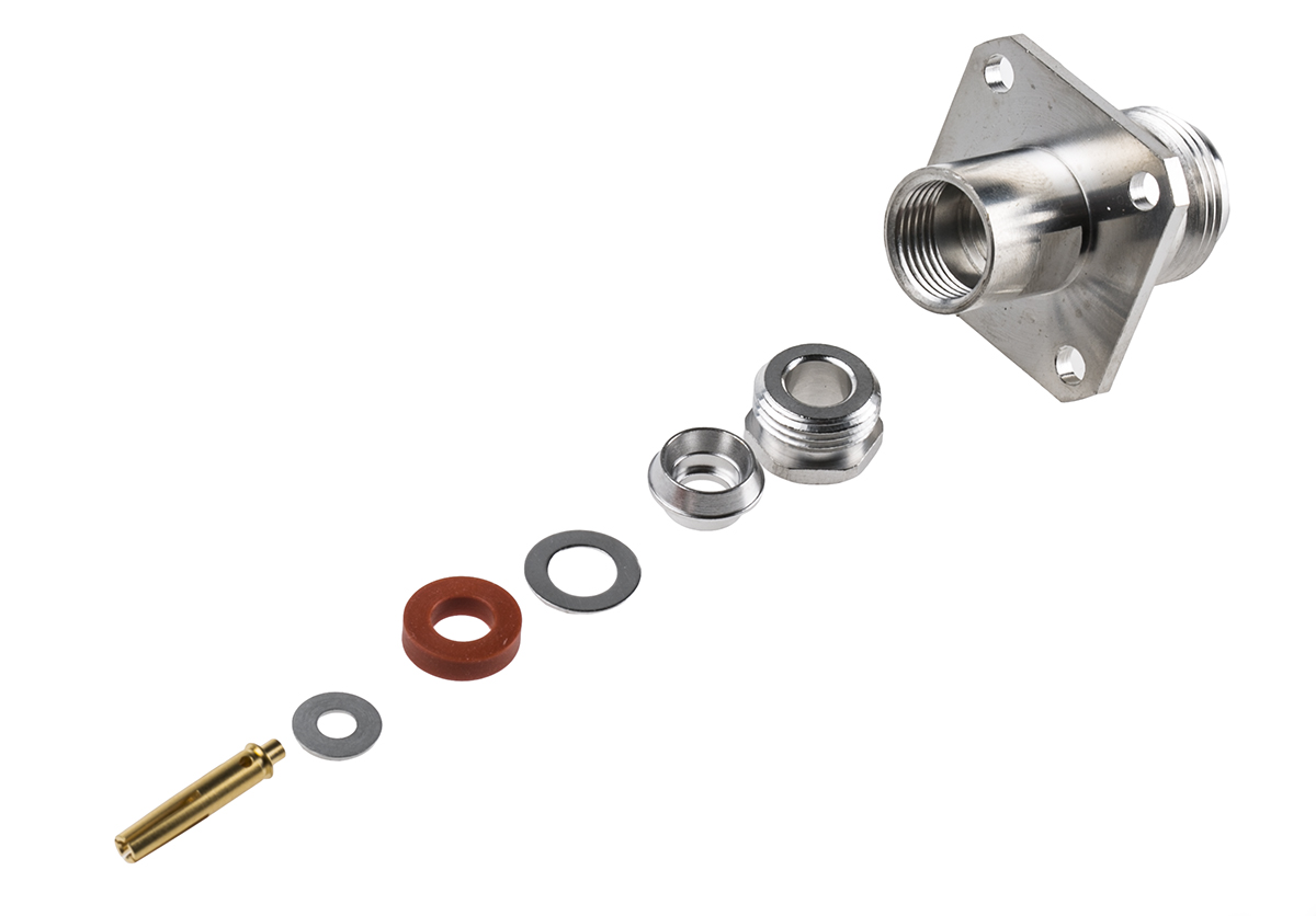 Radiall, Jack Panel Mount N Connector, 50Ω, Clamp Termination, Straight Body