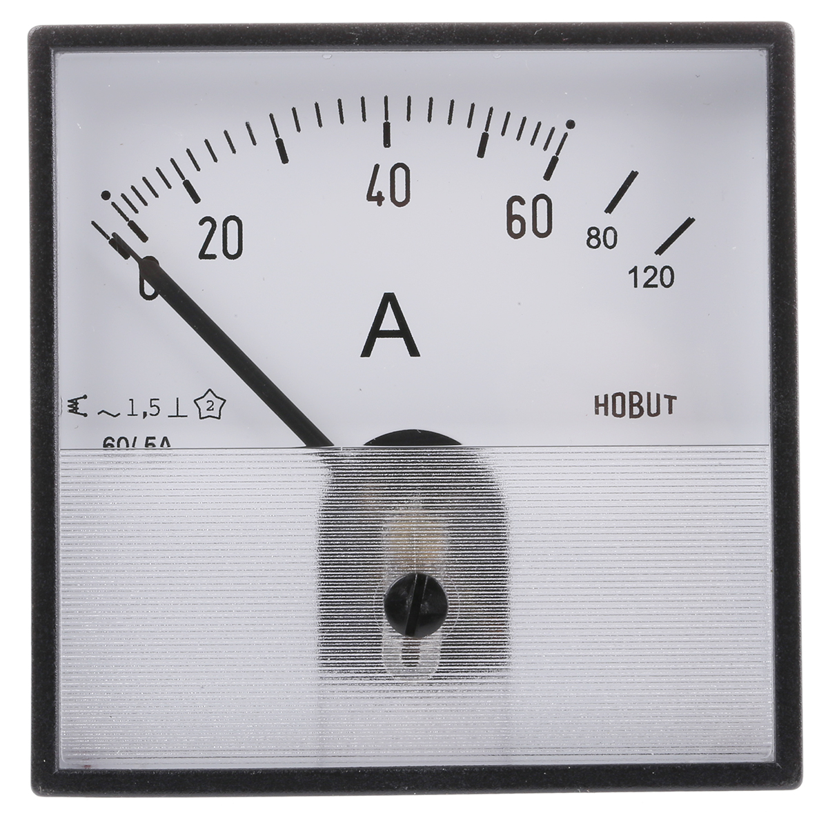 HOBUT Analogue Panel Ammeter 0/60/120A For 60/5A CT AC, 72mm x 72mm Moving Iron