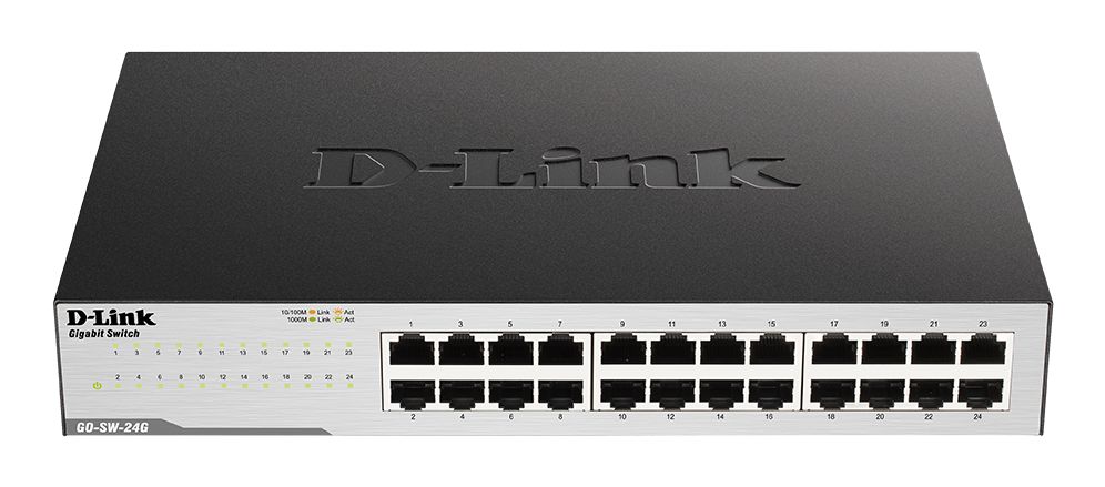 D-Link 24‑Port Gigabit Easy Desktop Switch, Unmanaged 24 Port Network Switch, EU