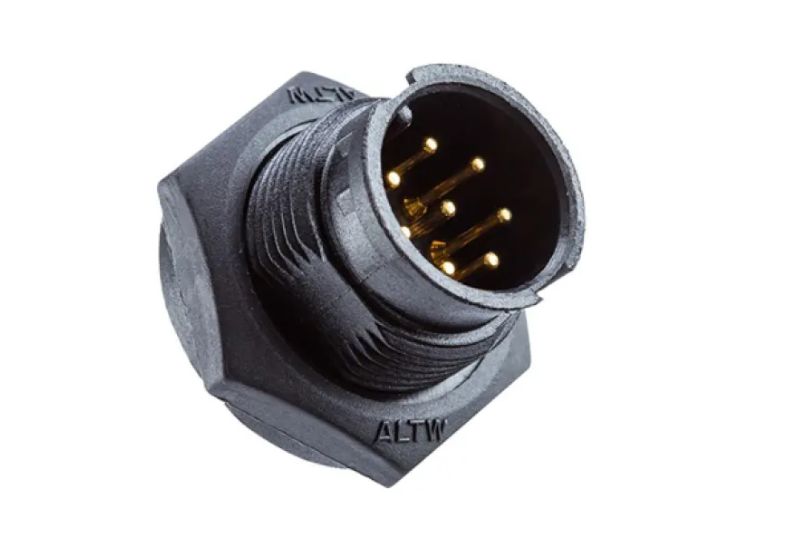 Amphenol Industrial Industrial Circular Connector, 4 Contacts, Panel, Plug, Male, IP67, Ceres Series