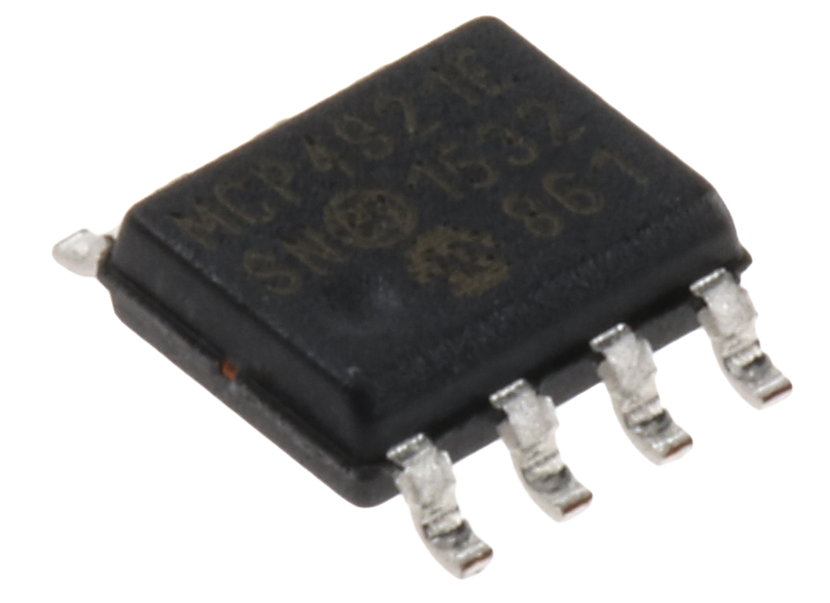 Microchip, DAC 12 bit- 1%FSR Serial (SPI/Microwire), 8-Pin SOIC
