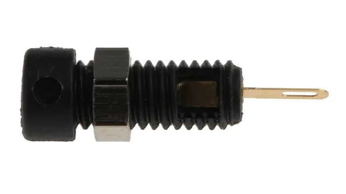 Hirschmann Test & Measurement Black Female Banana Socket, 2mm Connector, Solder Termination, 6A, 60V dc, Gold, Nickel