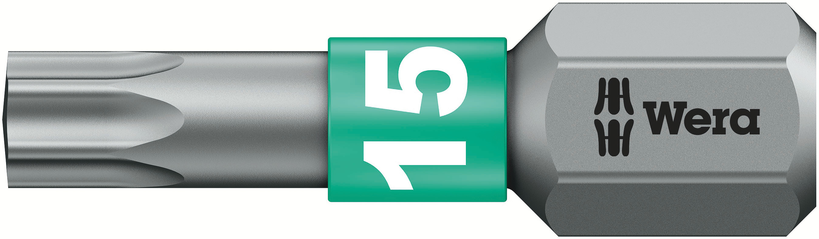 Wera Torx Screwdriver Bit, TX 15 Tip, 25 mm, 25 mm Overall