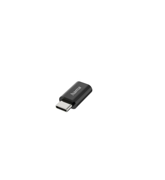 Hama Straight, Plug-In, Female to Male- Single Port Type USB C, USB Micro B 2.0 USB Adaptor
