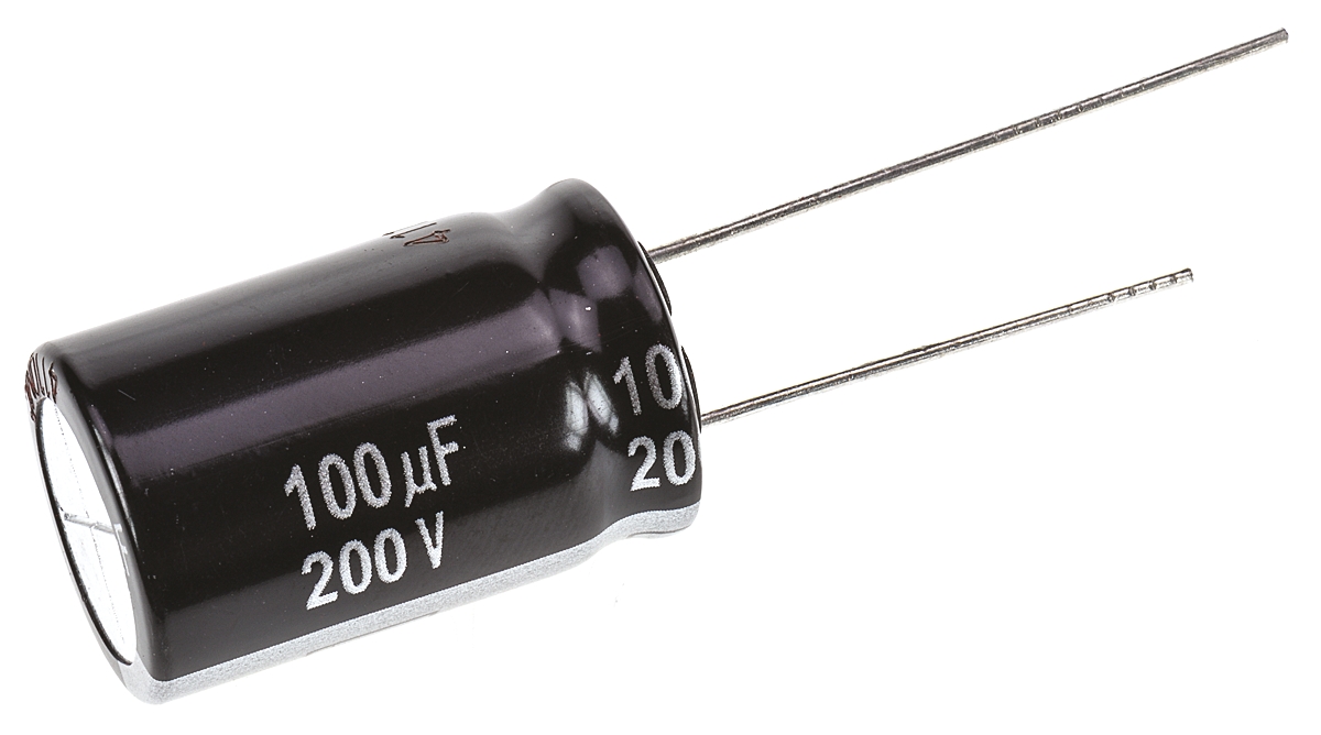 Panasonic 100μF Aluminium Electrolytic Capacitor 200V dc, Radial, Through Hole - EEUEE2D101