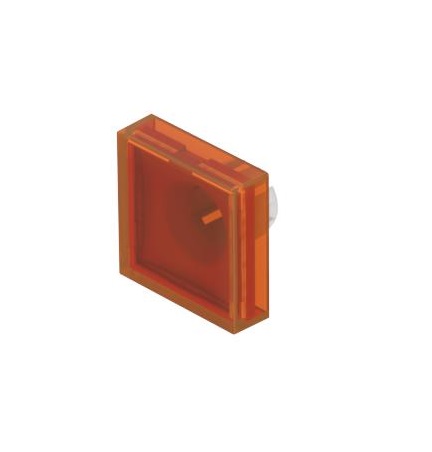 Indicator Lens Flat Style, Orange, 18mm Long