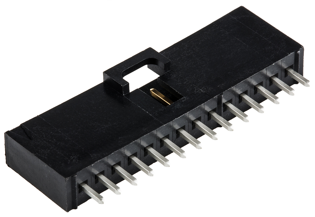 Molex SL Series Straight Through Hole PCB Header, 14 Contact(s), 2.54 mm Pitch, 1 Row, Shrouded