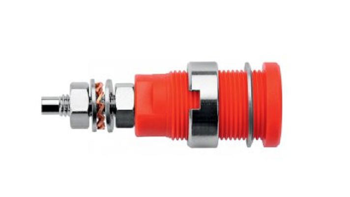 Schutzinger Blue Male Banana Socket, M4 Thread Termination, 32A, 1kV, Nickel Plating