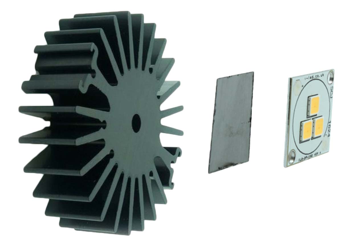 Intelligent LED Solutions ILA Series Self-Adhesive Thermal Interface Pad, Graphite, 24 x 24mm