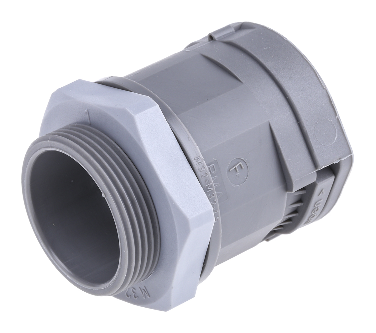 PMA Straight, Conduit Fitting, 32mm Nominal Size, M32, PA 6, Grey IP66 rating