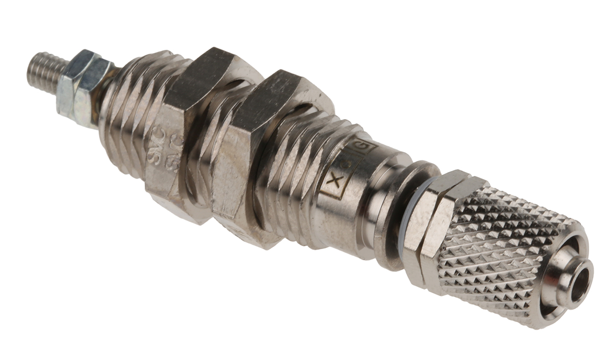 SMC 10 mm Pneumatic Piston Rod Cylinder - CJP Series, Single Acting Acting