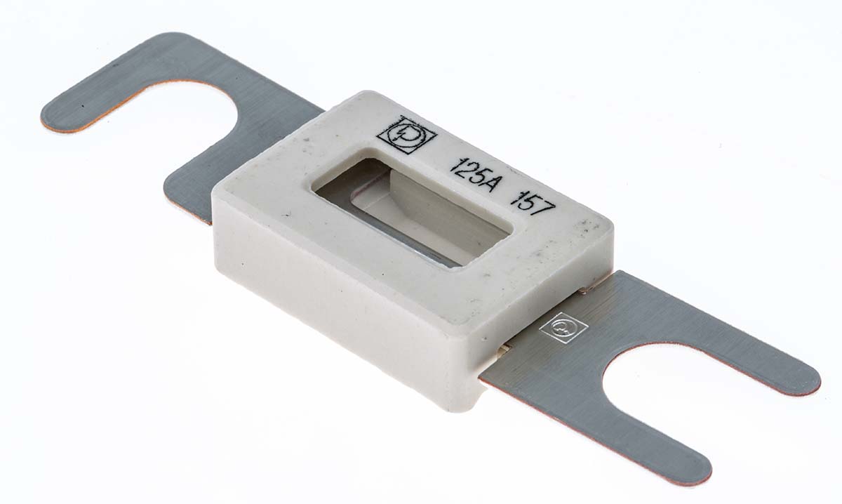 Littelfuse 125A Grey, White Fuse Strips Car Fuse, 80V dc