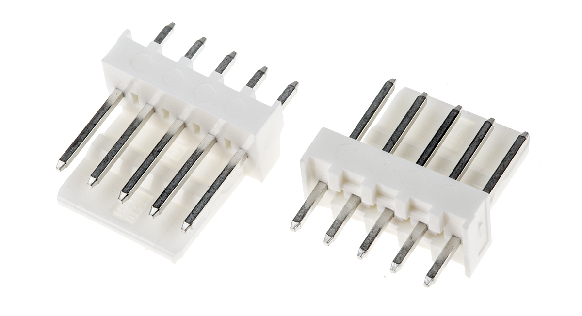 Molex KK 254 Series Straight Through Hole Pin Header, 5 Contact(s), 2.54 mm Pitch, 1 Row, Unshrouded