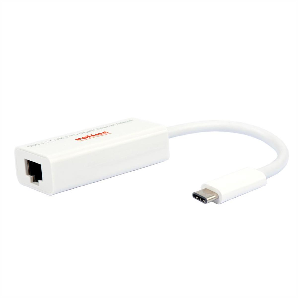 Roline Port USB Network Adapter USB 3.1, USB 3.2 USB C to RJ45