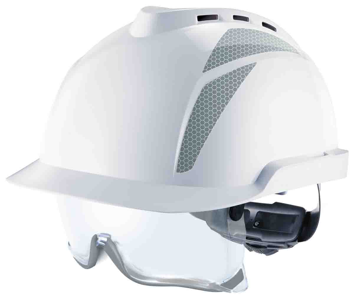 MSA Safety V-Gard 930 White Safety Helmet, AdjustableVentilated