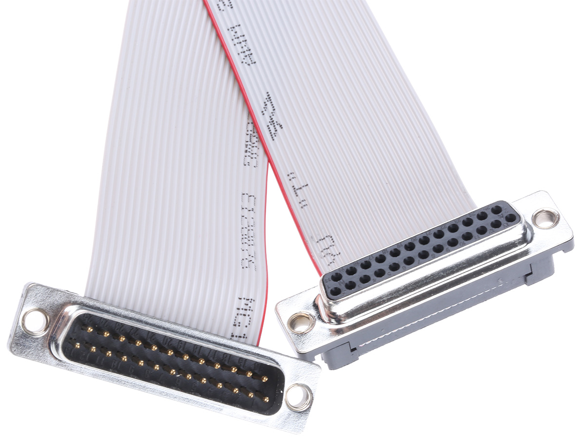 RS PRO Male 25 Pin D-sub to Female 25 Pin D-sub Serial Cable, 3m
