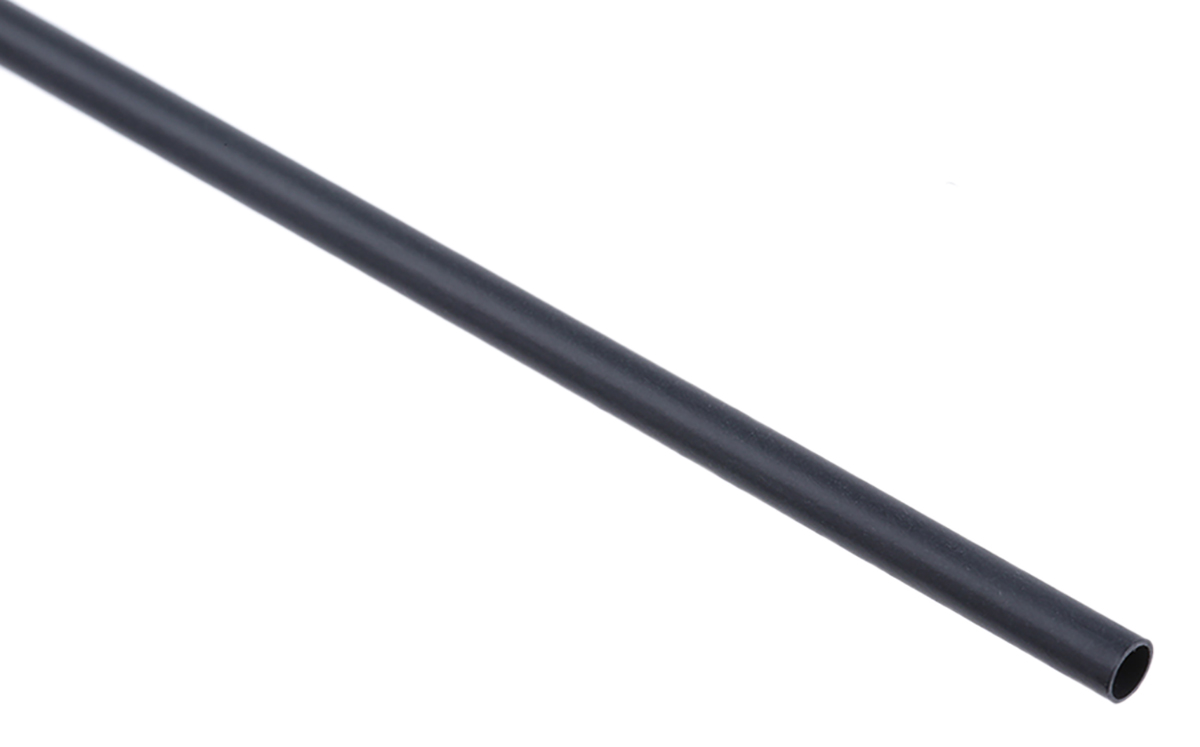 TE Connectivity Heat Shrink Tubing, Black 2.4mm Sleeve Dia. x 1.2m Length 2:1 Ratio, CRN Series