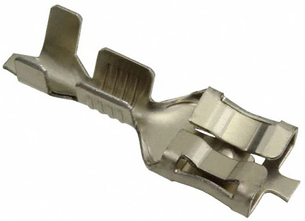 TE Connectivity FASTON .250 Uninsulated Female Spade Connector, Receptacle, 3.8 (Section E-E) mm, 5.5 (Section B-B) mm