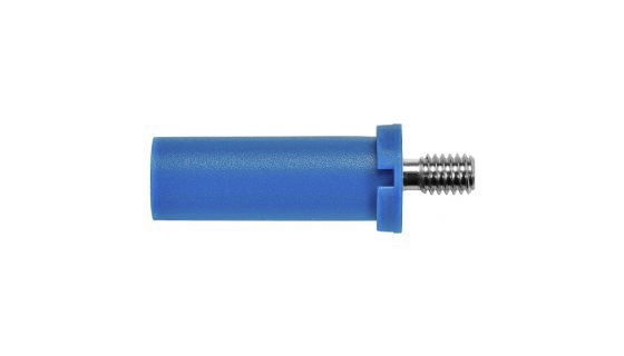 Schutzinger Black Male Banana Plug, 4 mm Connector, M4 Thread Termination, 32A, 600V, Nickel Plating