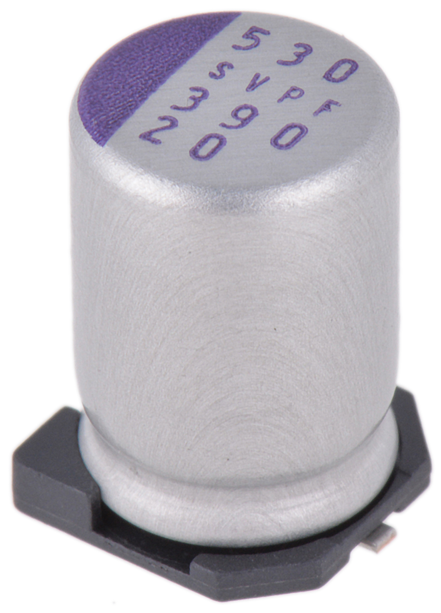 Panasonic 390μF Surface Mount Polymer Capacitor, 20V dc