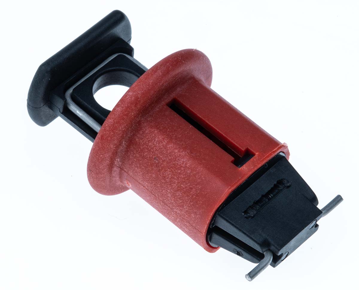 Brady Red 1-Lock Glass-Reinforced Nylon Miniature Circuit Breaker Switch Lockouts, 7.14mm Shackle