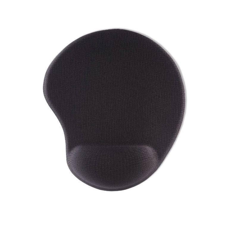 Hama Black Lycra Memory Foam, Polyurethane Elastomer (PU) Mouse Pad & Wrist Rest 21.5 x 25.5 x 2.1cm 21mm Height