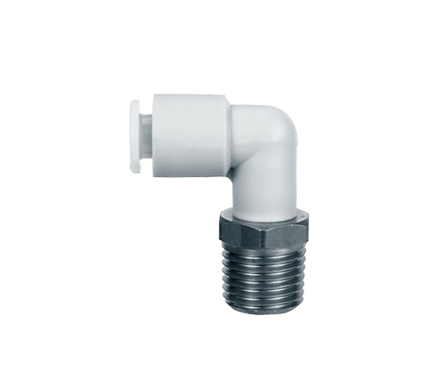 SMC KGL Series Elbow Fitting, 10 mm to R 3/8 Male, Threaded-to-Tube Connection Style, KGL10-03S