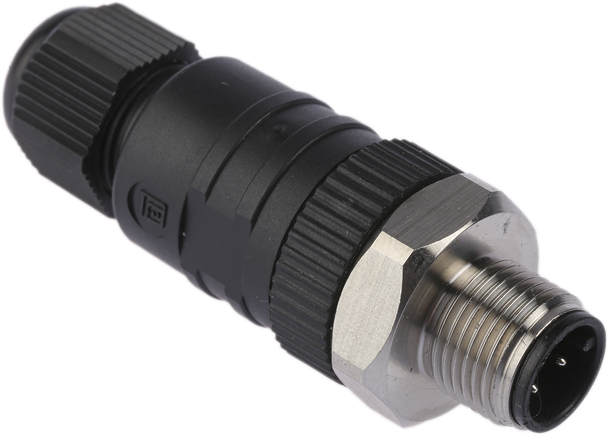 Lumberg Automation Circular Connector, 4 Contacts, Cable, M12 Connector, Plug, Male, IP67, RSCN Series