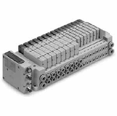 SMC SS5Y5 series One-touch Fitting 8 mm Manifold Block for use with Valve, SS5Y5-10S0-04B-C8-NA