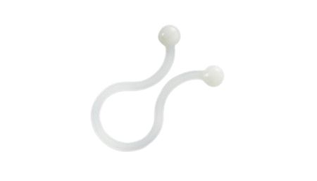 RS PRO Cable Tie, Twist Tie x 16.2 mm, Natural Nylon, Pk-100