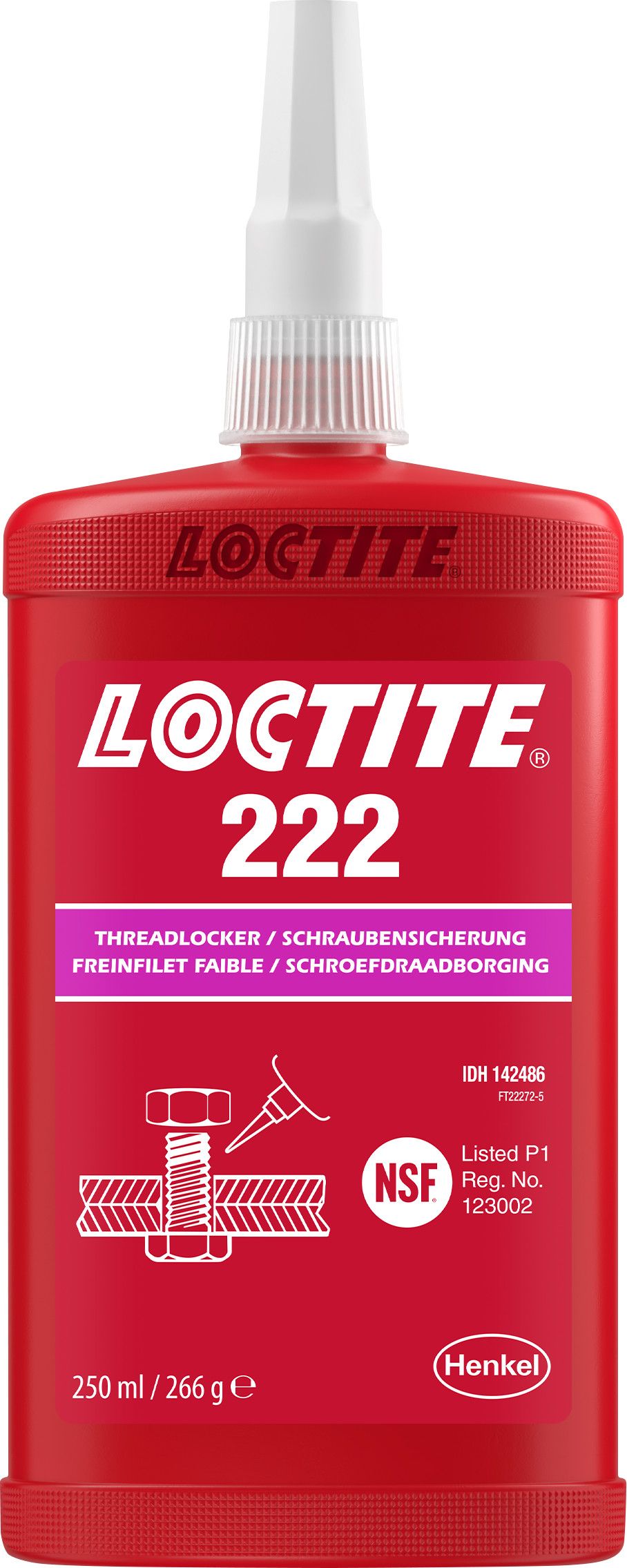 Loctite Loctite 222 Purple Thread lock, 250 ML, 24 h Cure Time