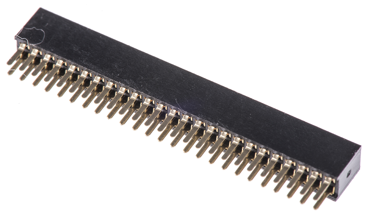 HARWIN Straight Through Hole Mount PCB Socket, 50-Contact, 2-Row, 1.27mm Pitch, Solder Termination