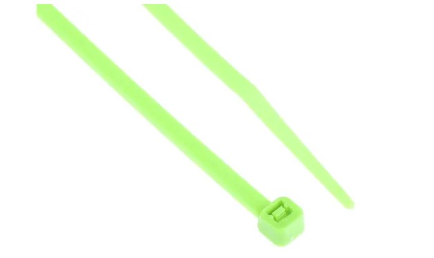 RS PRO Cable Tie, 203mm x 3.6 mm, Green Nylon, Pk-250
