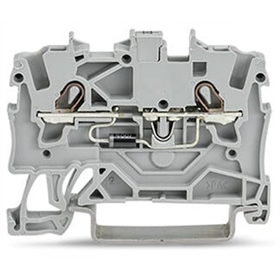 WAGO 2001-1211/1000-411 TOPJOB S Series Grey, 1.5mm², 1-Level, Push-In Cage Clamp Termination, ATEX, EAC Ex, IECEx