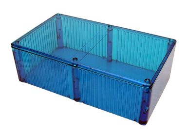 Hammond 1591 Series Transparent Blue Polycarbonate Enclosure, IP54, Transparent Blue Lid, 191 x 110 x 57mm