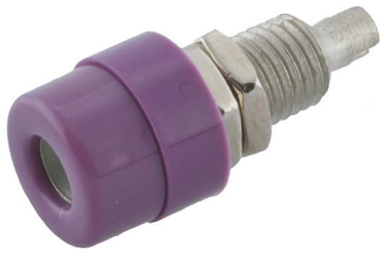 Hirschmann Test & Measurement Violet Female Banana Socket, 4 mm Connector, Solder Termination, 32A, 30 V ac, 60V dc,