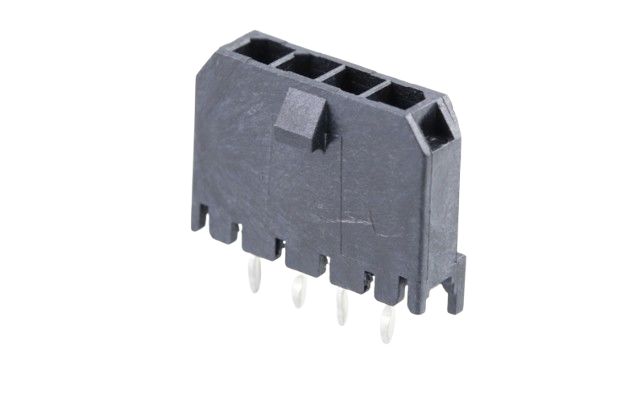 Molex Micro-Fit 3.0 Series Vertical Through Hole PCB Header, 4 Contact(s), 3 mm Pitch, 1 Row, Shrouded