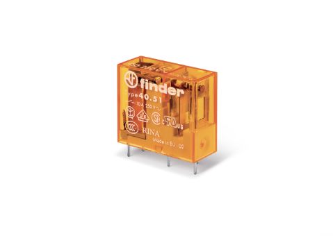 Finder PCB Mount Power Relay, 24V dc Coil, 12A Switching Current, SPDT
