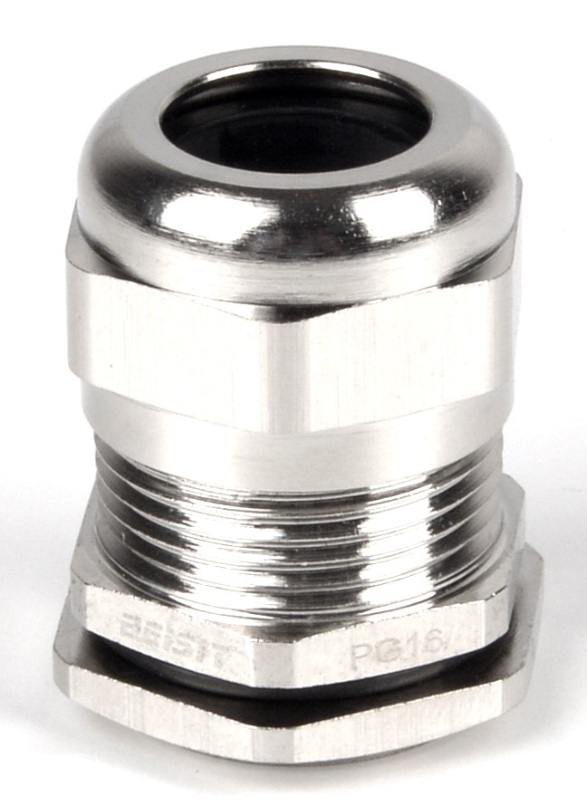 RS PRO Metallic Nickel Plated Brass Cable Gland, PG13.5 Thread, 6mm min., 12mm max., IP68