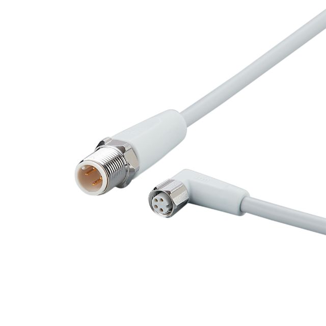 ifm electronic Male 4 way M12 to Female 4 way M8 Communication Cable, 1 m